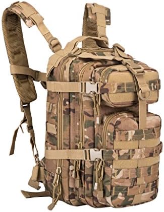 Greencity Small Tactical Backpack Military Assault Pack Rucksack Molle Bag (Multicam）