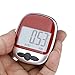 MECO Portable Fitness Activity Tracker Pedometer Lightweight Outdoor Multi-function LCD Display Walking Step Counter Pocket Digital Sports Calorie & Distance Counter w/Clip for Running Walking (Red)