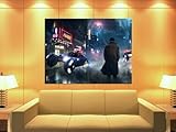 Blade Runner Art Cyberpunk Movie Rick Deckard 47x35 Huge Giant Print Poster