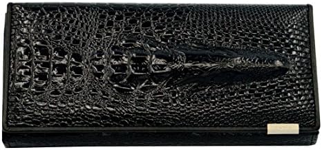 DANCL Women Leather Wallet Hybrid Women's Passcase Wallet New Pattern Fashion Organizer Long Wallet Clutch Purse Handbag Card Case Holder wallet lacoste (DC-black)