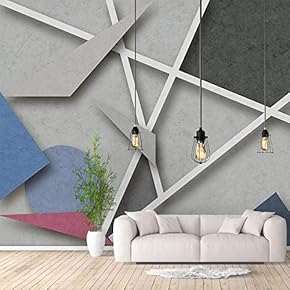 Wall Murals for Bedroom Abstract Geometric Theme Removable Wallpaper Peel and Stick Wall Stickers - 66x96 inches
