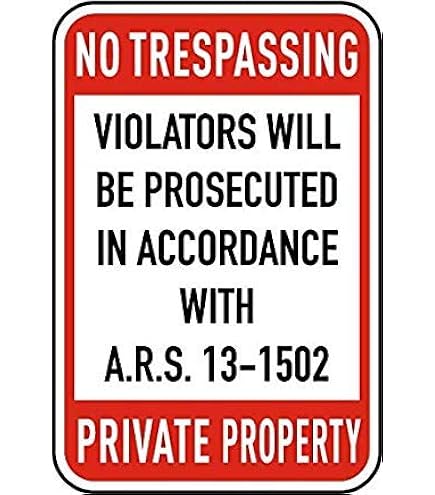 Amazon.com: SignMission No Trespassing Violators Will Be