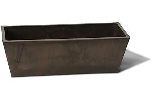Algreen 19150 Valencia Windowsill Planter, Brown Marble, 20" x 7.5" x 6.5"