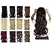 13colors Synthetic Fiber Clips in on Hair Extension One Piece 5 Clips 3/4 Full Head Long Straight Curly Wavy 17''