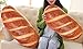 Skyseen 3D Simulation Butter Bread Pillow Soft Lumbar Back Cushion Plush Stuffed Toy for Home Decor 31.5''