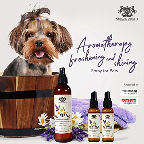 Aromatherapy Freshening & Shining Spray for Pets, Dog Grooming Spray, Dog Perfume, Dog Cologne & Pet Odor Eliminator 2 FL OZ (60 mL) Travel Size Duo