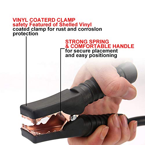 RUGCEL Winch 1-Gauge 800A Permanent Installation Kit Jumper Battery Cables 12 Ft Booster Jump Start ENB-130-30' Allows You to Boost a Battery from Behind a Vehicle