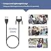 Cablor Fitbit Charge 2 Charger, 2 PCS Replacement USB Charging Charger Cables for Fitbit Charge 2 with Cable Cradle Dock Adapter for Fitbit Charge 2 Smart Watch(Black,55cm)