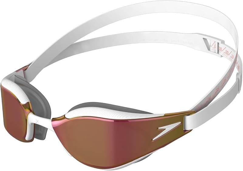 Speedo Fastskin Hyper Elite Swimming Goggles White/Oxid Grey Ros One Size
