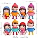 Cute Girls Figures Toys, Kimkoala 8Pcs Lovely Plastic Miniature Girls Figurines For Handcraft Fairy Garden Ornaments Micro Landscape Decorations Birthday Cake Toppers Kids Gift