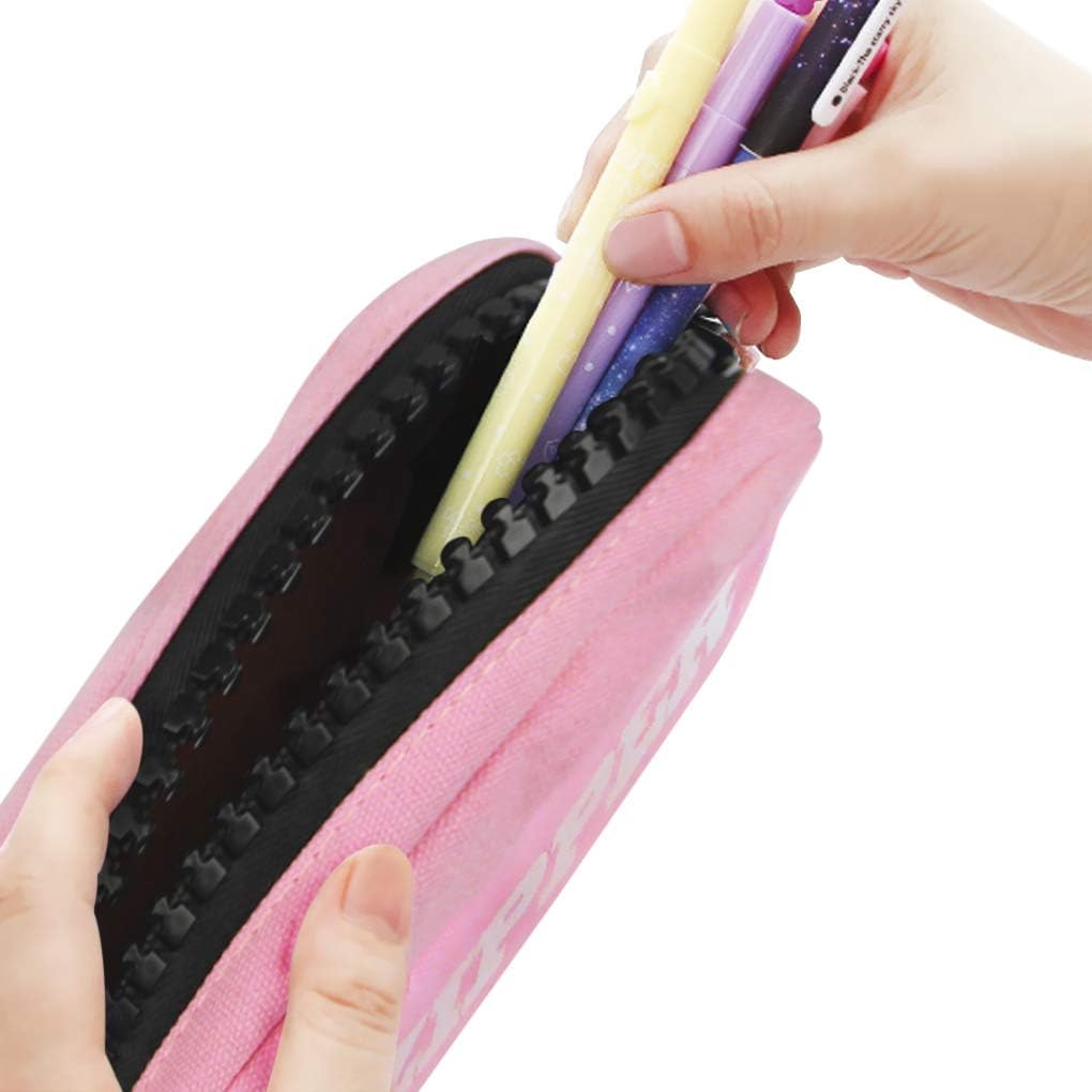 Amazon Co Jp ペンケース 人気 ペンポーチ 高校生 おしゃれ ペン入れ シンプル 中学生 筆箱 大容量 ケース ジッパー かわいい 女の子 使いやすい ポーチ キャンバス 多機能 小物収納 文具 男の子 入学 ペンバッグ プレゼント お祝い ピンク シューズ バッグ