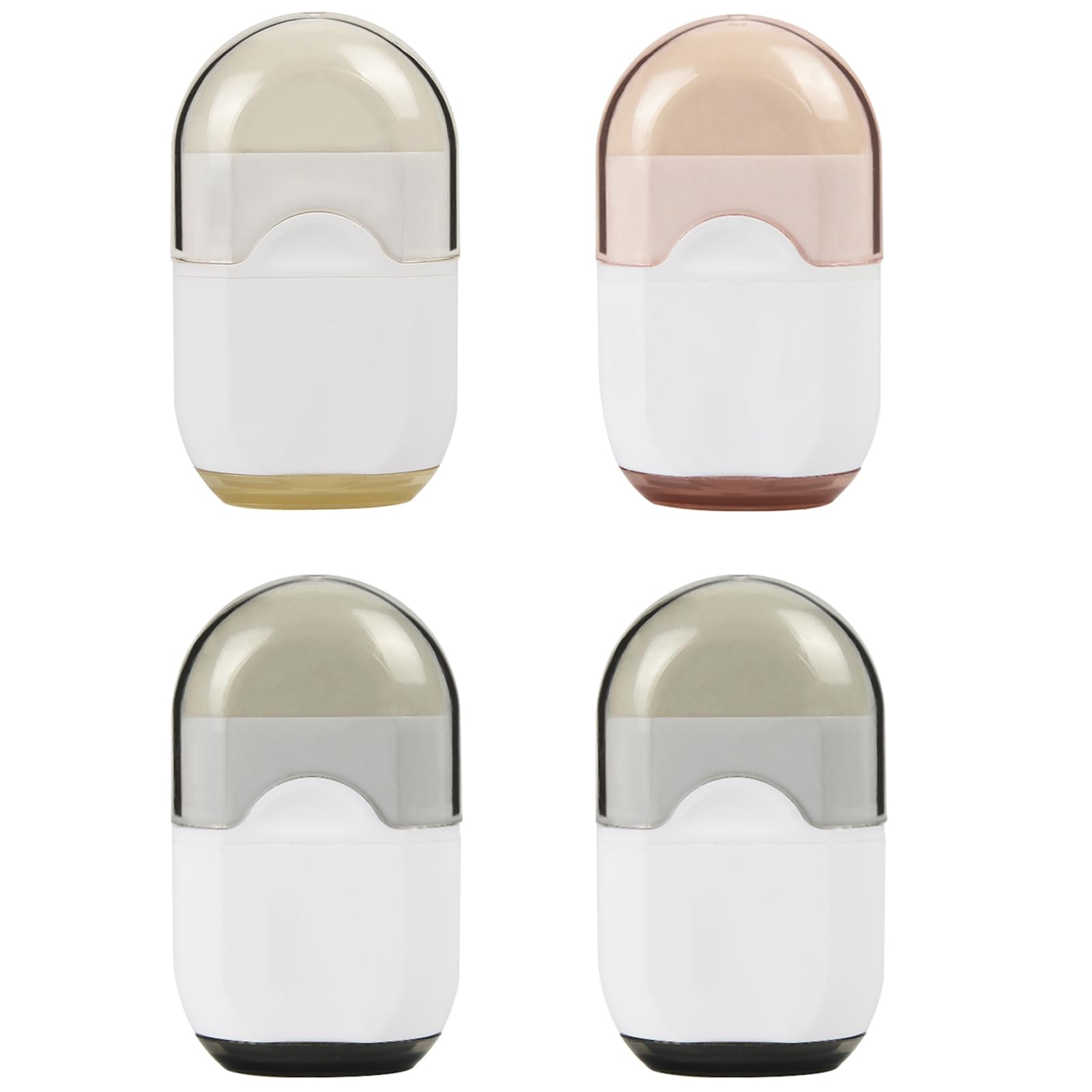 Pencil Sharpener with Eraser, 4PCS Manual Pencil Sharpeners, Portable Dual Hole Pencil Sharpener with Container for Kids Adults Student School Home Office Supplies (Random Color)