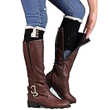 DEESEE(TM) Leg Cuffs Boot Socks Women Lace Stretch Boot Leg Cuffs Boot Socks (Black)