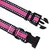 Mile High Life Dog Collar | Nylon Reflective Dog Collars | Light Weight Puppy Collars | Pink Dog Collars for Small Dogs (Pink, X-Small)