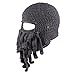Dealzip Inc Simple Octopus Masks, Fashion Chunky Dark Grey Winter Warm Novelty Unisex Knitted Wool Funny Octopus Mask Beard Caps Crochet Beanies Men Women Unisex