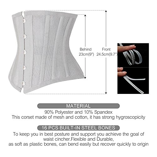 SHAPERX-Donna-Corsetto-Mesh-Waist-Trainer-Bustino-Modellante-Body-Shaper-Perdita-di-Peso