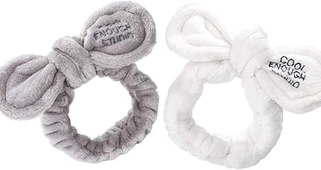Amazon Vwinone ヘアバンド 洗顔用 レディース 母の日ギフトリボン ヘア ターバン バスターバン ヘアキャップ バスグッズ バスウェア お風呂 洗顔 メイク落とし メイク化粧 2本 ホワイト グレイ ハンドタオル ホーム キッチン オンライン通販
