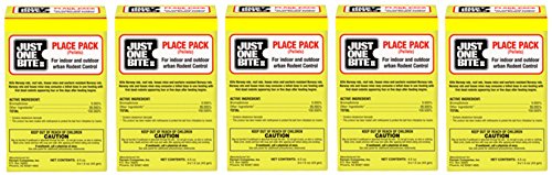 Just One Bite mice pellet place packs 1.5oz each Rat & Mouse Bait By Farnam (5-Pack)