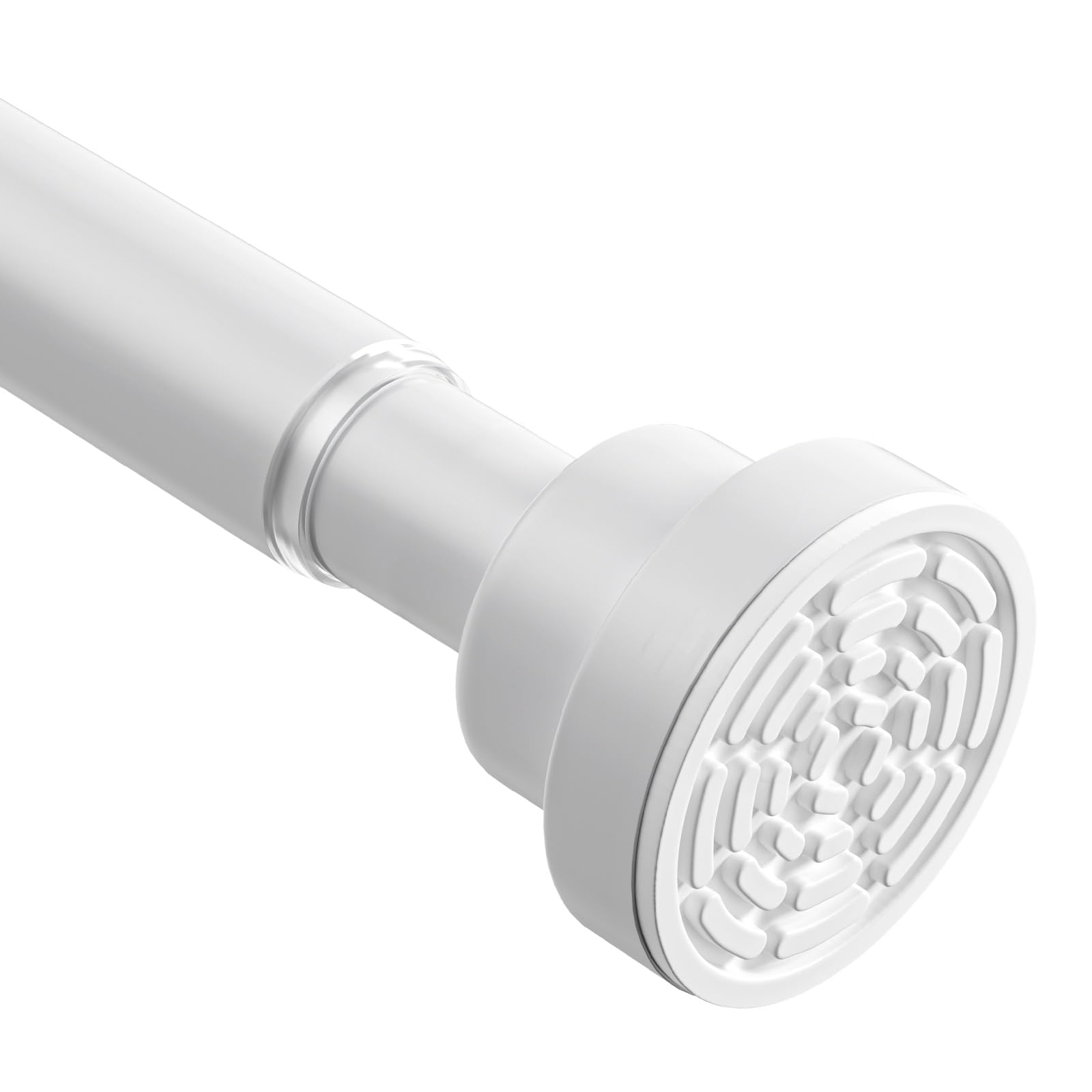 WEIXINHAI Shower Curtain Pole,Extendable Curtain Poles 79-126 Cm,Shower Poles Extendable No Drill,Shower Curtain Rail Non-Slip,White Shower Pole For Kitchen,Bathroom,Bedroom,Diameter:22 Mm