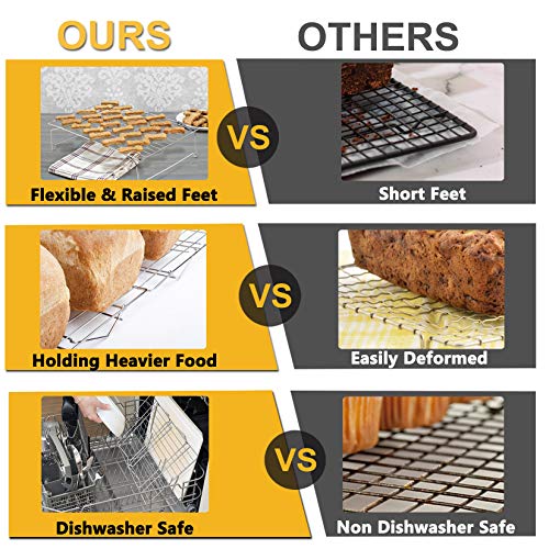 P&P CHEF Cooling Rack Set, 2Tier Stackable Stainless Steel Wire Racks