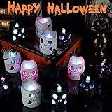Halloween Lights LED Battery Operated 3D Halloween Lights, Halloween Skeleton Lights Decoration Indoor Outdoor Home Garden Holiday Party(12 Pack)