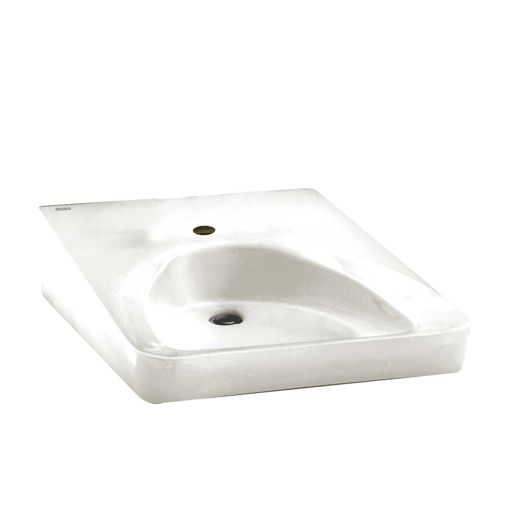 Photo 1 of American Standard 9140047.020 Wall-Mounted Bathroom Sink for Wheelchair Users, 14 in x 14-3/4 in, White