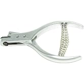 ZXUY 1 X Pattern Notcher | Professional Stainless Steel DIY Garment Sewing Pliers with Spring Handle, Punch Marker for Tailors, Designers