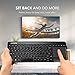 VicTsing Ultra-Slim Mini Wireless Touchpad Keyboard, All-in-One Wireless Keyboard with Built-in Multi-Touch Trackpad for Smart TV HTPC PC Tablet Google Laptop Windows Android - Black