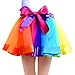 UOMNY Girls Layered Rainbow Ribbon Tutu Skirt Dance Dress Tutus for Girls 3-5 Years Old