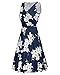 KILIG Women's Floral Print Dress,Casual Sleeveless V Neck A Line Elegant Dresses with Pockets,Floral-04,Medium