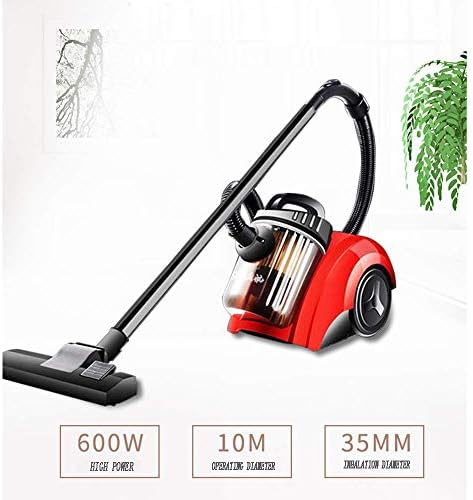 YYUU Household Cylinder Vacuum Cleaner,600w Strong-suction, 10 Meter Operating Diameter,with Muitiple Accessories Suitable for Hard Floor and Carpet -Red