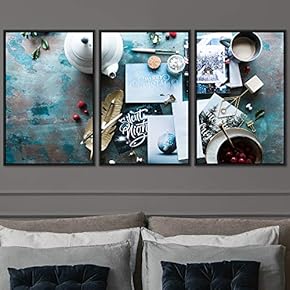 signwin 3 Piece Framed Canvas Wall Art Drinks...