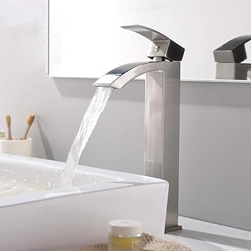 Vccucine Modern Commercial 12 Inch Single Handle Waterfall Tall