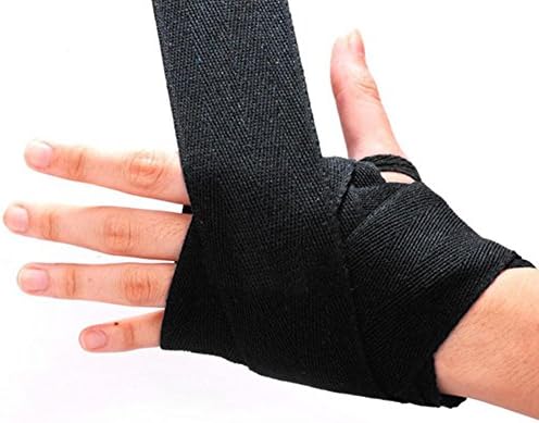 Xiangze 1 Pair 2.5m Boxing Punching Cotton Handwraps Bandage - Black
