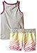 PUMA Little Girls' Toddler Tank and Short Set, Light Heather Grey, 3T