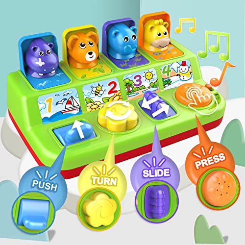 Duchong Interactive Pop Up Animals Toy for Toddlers, STEM Early