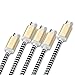 iSeeker Premium Micro USB Cables, [5-pack] Nylon Charging Cord, aluminum connector Data Cables(1ft, 3.3ft, 6.6ft) for Android Smart phone, Samsung, Blackberry, HTC, Sony, Nokia (black)