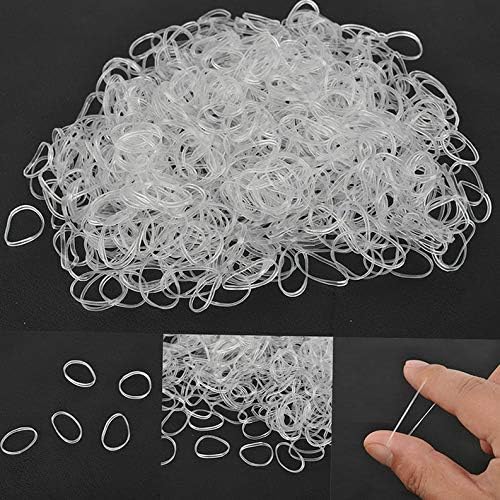 Florance Jones 500Pcs Fashion Clear Ponytail Holder Elastic Rubber Band Hair Ties Ropes Rings | Model RNG - 312 |