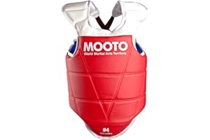 Mooto Korea Taekwondo Reversible Chest Guard (1 EA) Approved Protector Gear MMA UFC Martial Arts Kickboxing Gym Academy Schoo