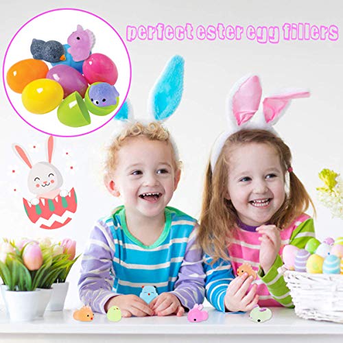 Enthur 28pcs Squishy Toys Glitter Mochi Squishy Toys Party Favors for Kids Animals Squishy Stress Toys Unicorn Panda Rabbit Frog Piggy Elephant Polar Bear Seal Cat Perfect Gifts Toys for Girls & Boys