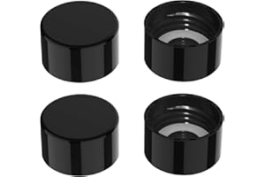 Mycket Soda Water Bottle Caps, 4 Packs Soda Carbonating Bottles Caps Compatible with Most Soda Machine Bottle（Black）