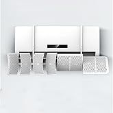 Air Conditioner Deflector,8-Blade 360&deg; Adjustable Mini Split Deflector Anti Direct Blowing Change Wind Direction for Wall Mounted Air Conditioners,White