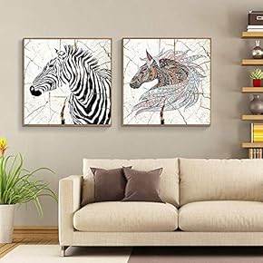 Floating Framed Canvas Wall Art for Living Room, Bedroom Wooden Background Animal Canvas Prints for Home Decoration Ready to Hang - 16"x16"x2 Panels