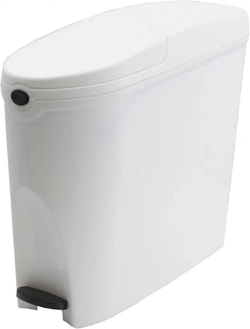SUPAWASH-PRO Sanitary Bin 20L Slimline White Pedal Disposal