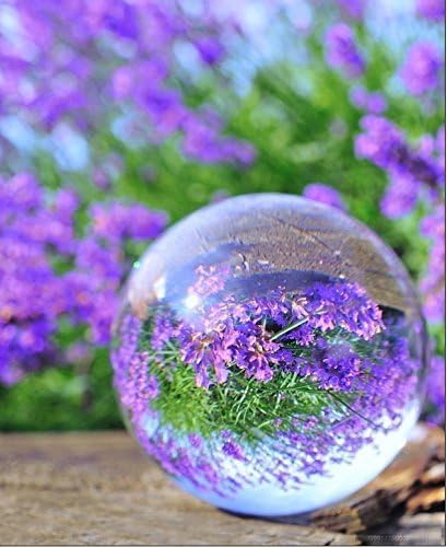 Hdecor 2.4inch Round Glass Artificial Crystal Healing Ball Sphere Decoration (1, Clear)