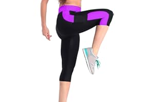 FARTEY Capri Leggings with Pockets for Women Tummy Control High Waisted Yoga Pants Summer Workout Hiking Running Leggings
