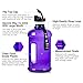 Big Water Bottle Large New Material Tritan 1 Gallon/2.2L Dishwasher Safe Motivational Time Maker Plastic Hot Cold Water Container Big Capacity Leakproof BPA Free for Fitness Camping Bicycle Gym
