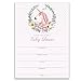 DB Party Studio Baby Shower Invitations Unicorn Gender Neutral Floral Wreath Blank Invites with Envelopes ( Pack of 25 ) Large 5x7” Fill In Boy Girl Infant Mom-To-Be Child Flowers Newborn Babe VI0076B