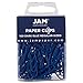 JAM PAPER Colorful Standard Paper Clips - Regular 1 Inch - Dark Blue Paperclips - 100/Pack