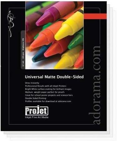 Projet Universal Double-Sided Matte Inkjet Paper, 8.5 mil., 160 GSM, 11x17", 50 Sheets